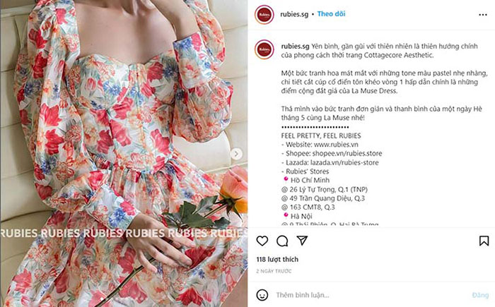 Địa chỉ bán quần áo đẹp, chất lượng trên instagram